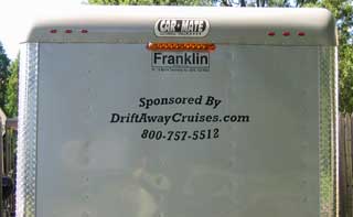 Vinyl Letters on a Trailer with Button Special Effect Vinyl Letters on a Trailer with Button Special Effect